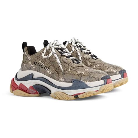 balenciaga gucci collab sneakers|Gucci x Balenciaga beige.